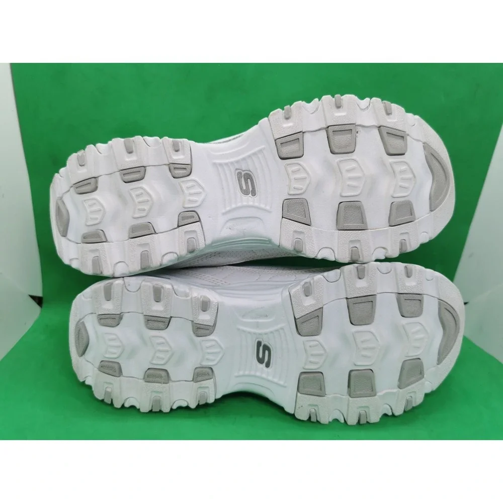 Skechers D'Lites Bright Sky Shoes Sneaker Mule Womens Size 9 White Slip On 11933